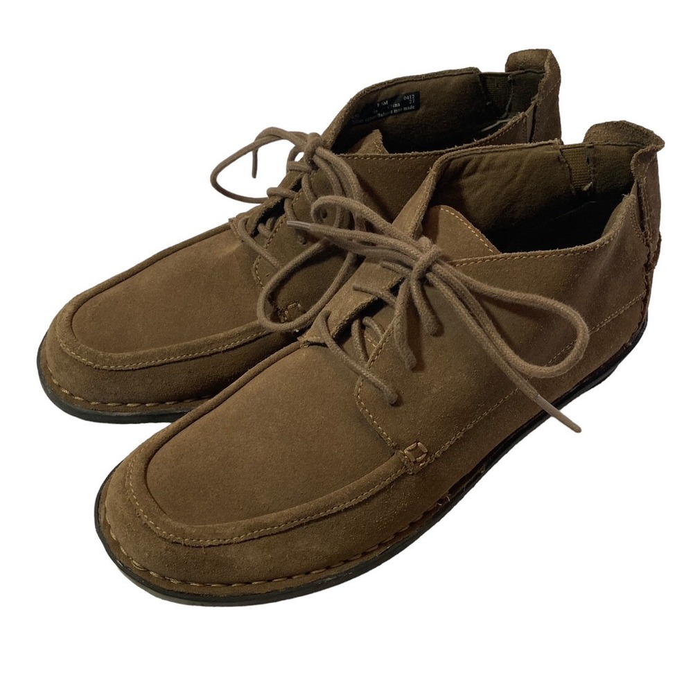Women's Clark's Light Brown Suede Leather Lace up Chukka Boots Size 8.5 medium